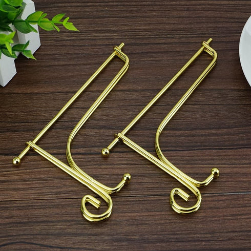 Artliving Gold Iron Easel Display Stand, 6 Inch, 2 Pack for Photos, Cookbooks, Plates, Tablets, and Art