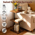 LAIDUOLEOE 3 Swivel Side Table for Couch, Tier Small End Table Adjustable Height with Rotatable Tray, Space Saving