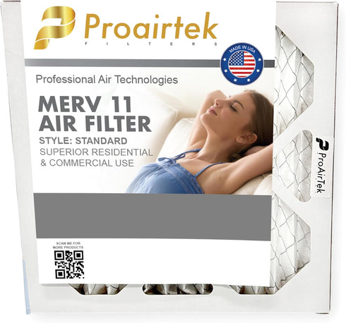 Proairtek AF12121M11SWH Model 12x12x1 Air Filter, MERV 11; Ideal for Clean, Crisp Air in Your Home