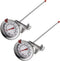 KT THERMO Deep Fry Thermometer with Instant Read, 12" Stainless Steel Meat Cooking Thermometer (2-Pack)