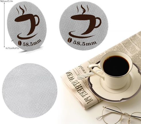 Reusable 58.5mm Espresso Puck Screen, Perfect Espresso Distribution Tool Compatible with 58.5mm Portafilter Basket