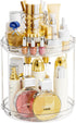 Yieach Clear 360 Rotating Bathroom Counter Organizer,2 Tier Spinning Perfume Organizer and Makeup