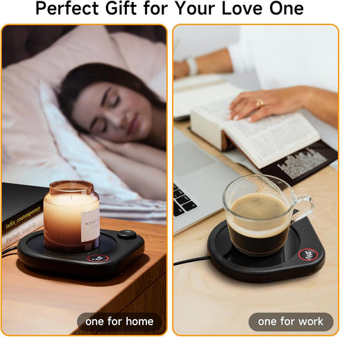 Oracer Coffee Mug Warmer for Desk, Electric Cup Heater for Tea Milk Beverages with Adjustable Temperature Display, Auto