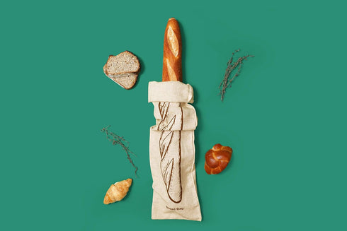 Reusable Bread Bags for Homemade Bread, 100% Organic Linen, 2 Large and 2 Extra Large Cloth Storage Bags