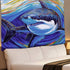 UHOMETAP Psychedelic Watercolor Shark Tapestry, Huge Sea Animals Art Wall Tapestry, Marine Life Wall Mural for Living
