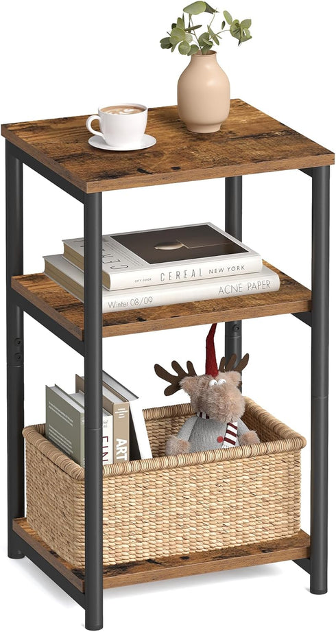 VASAGLE Side Table, Small End Table, Tall Nightstand for Living Room, Bedroom,