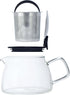 Forlife Bell Glass Teapot with Basket Infuser, 14-Ounce/430ml, White