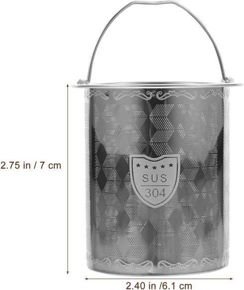 Luxshiny 3pcs Tea Strainers for Loose Tea, Stainless Steel Mesh Strainer, 7cm Tea Infuser Insert for Teapot Mug