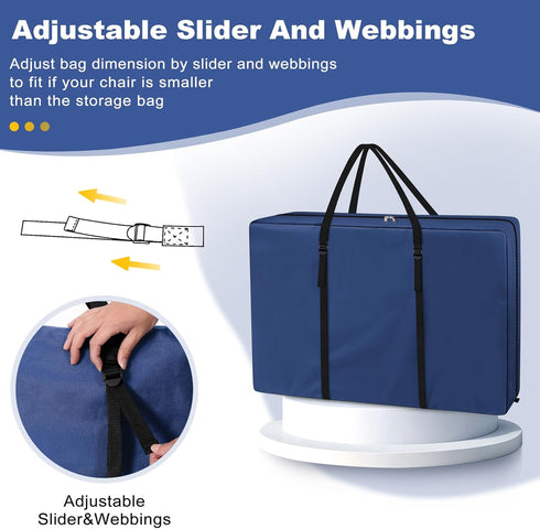 Explore Land Heavy Duty Chair Storage Bag for Folding Longue Zero Gravity Light Weight Transport Folding Rollator