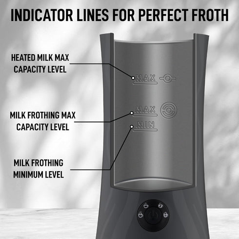 Zulay Kitchen Powerful 4-in-1 Electric Milk Frother and Steamer - Durable Cold Foam Maker for Coffee & Latte, Hot