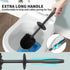 2 Pack, Toilet Brush and Holder Toilet Bowl Brush with Extra Long Handle, Toilet Scrubber and Covered Holder, Toilet