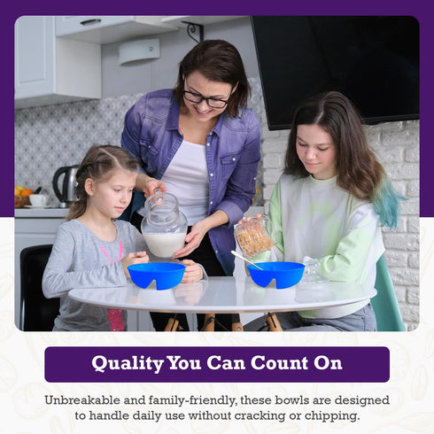 Just Solutions Crunch Anti-Soggy Cereal Bowl - Keeps Cereal Fresh & Crunchy, BPA Free, Blue
