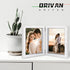 Double 5x7 Hinged Picture Frame, Vertical MDF Wood Photo Frames with Glass Front (White)