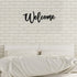 Jetec Wood Cutout Welcome Sign, Rustic Wall Decor for Front Door, Wood Art Sign, 15.7 x 6 Inches, Black
