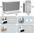 Countertop 6 Bathroom Organizer with Front Ledge for Phone, Detachable Kids Toothbrush Holders with Cord Slots and Ring