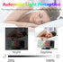 Projection Alarm Clock for Bedroom Ceiling, 180° Rotatable Projector, 7.4” Mirror RGB Digital LED Display, Dual Alarm