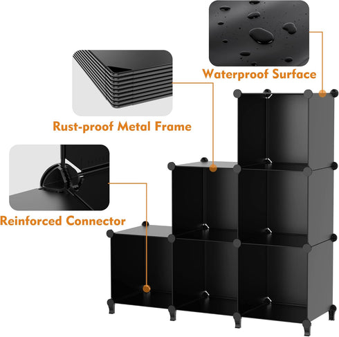 HOMIDEC 9-Cube Closet Organizer and Storage, Portable Shelves for Garment Racks, Closet, Wardrobe