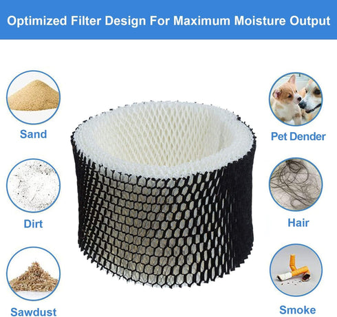 4-Pack HWF62 Humidifier Replacement Filter for Holmes, Compatible with Sunbeam and Bionaire Cool Mist Humidifiers