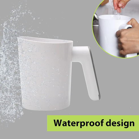 Battery Operated Flour Sifter - Electric Hand-held Flour Sieve with Dough Scraper, 4 Cup Capacity, White