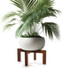 Wenqik 1 Pack 16 Inch Wood Plant Stand Wooden Plant Pot Holder