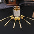 Coffee Spoons Set - 6Pcs Gold Espresso Spoons with Holder, Mini Teaspoons for Coffee, Ice Cream, Dessert