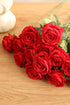 Luyue 10PCS Artificial Roses Flower with Stems, Realistic Long Stem Faux Rose for Valentine's Day Wedding Home Decor