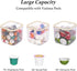 Clear Coffee Pod Holder with Lid, Small Food Storage Organizer Bins for Kitchen, Pantry, and Cabinet Organization