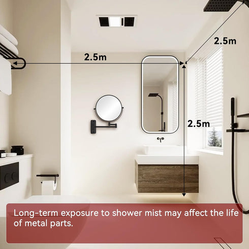Hahoray 8 20X 4 inches, 360Swivel Wall Mount Makeup Mirror with Strong Magnification Keep Bathroom Shaving Mirror Wall
