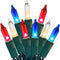 HISHINY Red White Blue 4th of July Patriotic Decorations Lights 100 Count