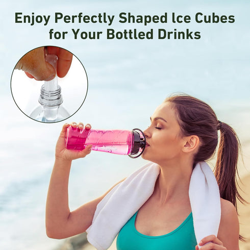 Lily's Home Silicone Narrow Ice Stick Cube Trays, Set of 3, Ideal for Sports and Water Bottles