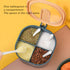 Seasoning Box with Lid, 4 Compartments Spice Rack with Handle and Spoons for Home Kitchen