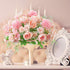 6 Pack Artificial Flowers, Faux Peony Silk Hydrangea for Wedding Decoration (Pink)