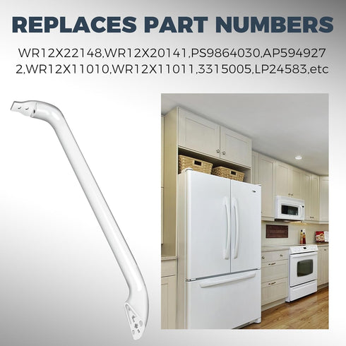 Romalon WR12X20141 L Refrigerator Side Door Handle Left Replacement, Bottom Door Handle