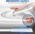 Toilet Bowl Brush and Holder Set, Compact Scrubber for RV and Bathroom Cleaning, 360°PP Bristle, White
