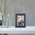 Lawrence Frames Blue Finish Picture Frame, 4x6, Gold Bead Design