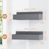 Mystozer (4 Pack) Magnetic Spice Rack for Refrigerator, Kitchen Organizer and Storage Shelf, Grey