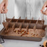 Non-Stick Brownie Baking Pan with Dividers, 18 Pre-slice Brownie Tray, Brownie Cutter, 12 x 8 x 2 Inches
