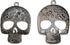 Set of 12 Decorative Sugar Skull Shower Curtain Hooks - Stainless Steel Rustproof Skeletons Bathroom Rings (Black)