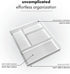 Madesmart Classic 4-Compartment Drawer Organizer, Plastic Multipurpose Storage Bin for Drawers, White Gadget Tray.