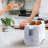 Better Chef Economic 2-Slice Toaster, Darkness Control, Crumb Tray, Fits Bagel Slice, White