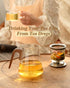 ZENS Magnetic Tea Pot, Enchanted Glass Teapot with Infuser and Magnetic Suction Lid for Mess-Free Loose Tea Diffusers