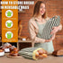 Mosucoirl 2 Pack, Beeswax Bread Bags Reusable Bread Storage Boxes for Homemade Sourdough, Cotton Food Bags Loaf