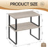 NEX Kitchen Cabinet and Counter Shelf Organizer, Set of 4, Stackable & Expandable, Black and Greige