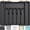 Lifewit Expandable Silverware Drawer Organizer, BPA Free Utensil Tray for Kitchen, Adjustable Plastic Storage (Black)