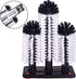 Water Bottle Cleaning Brush with Suction Base, 3 Head Bristle Brush for Beer Cup, Long Leg Cup, Red Wine Glass, Bar