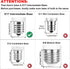 LED Microwave Light Bulb, E17 Dimmable 40W Incandescent Replacement, Natural White 4000K, 2 Pack Appliance Bulb