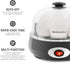 Elite Gourmet EGC007CHC# Rapid Egg Cooker, 7 Easy-To-Peel Eggs, Poacher, Omelet Maker, Auto Shut-Off, Charcoal Grey