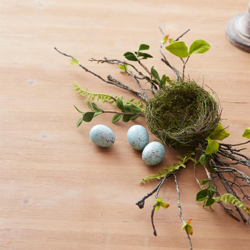 Melrose 2 inch Set 16 Eggs Green and Blue Speckle Foam Easter Vase Fillers Bag