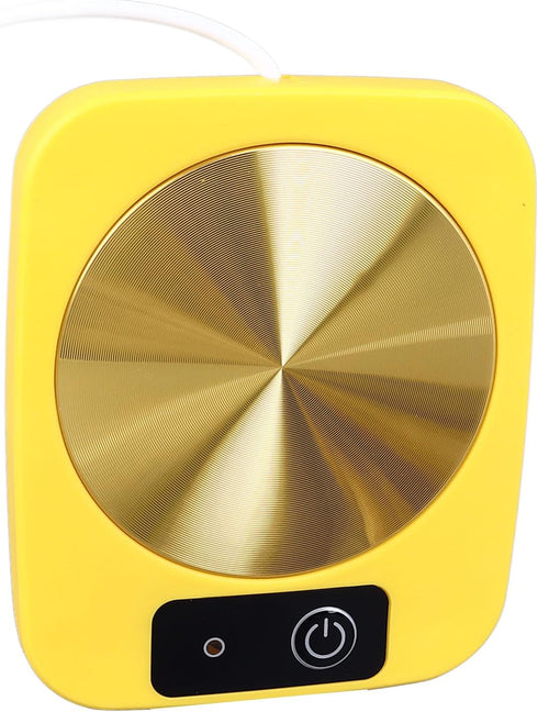 Smart Coffee Warmer USB Powered Portable Mug Warmer for Office Travel Home (Yellow)