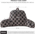 Aimuan Reading Pillow Checkered Bed Rest Wedge Backrest Checkerboard Pillow with Arms Back Support for Sitting Up